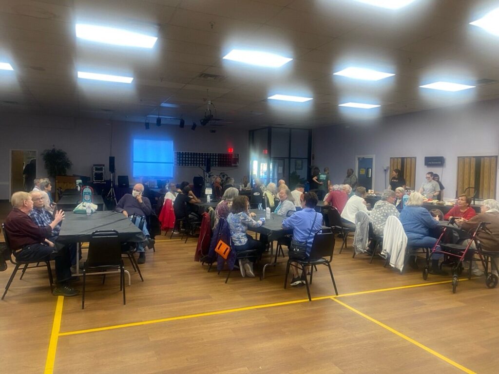 Attendees at tables at the Motown Memories event at Lehigh Valley Active Life in Allentown