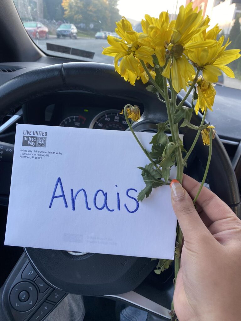 Flowers for Anais, Community School Coordinator at Broughal Middle School in the Bethlehem Area School District