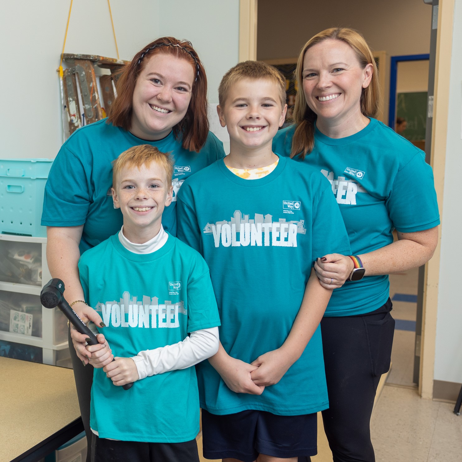 Family of volunteers at the Boys & Girls Club of Allentown