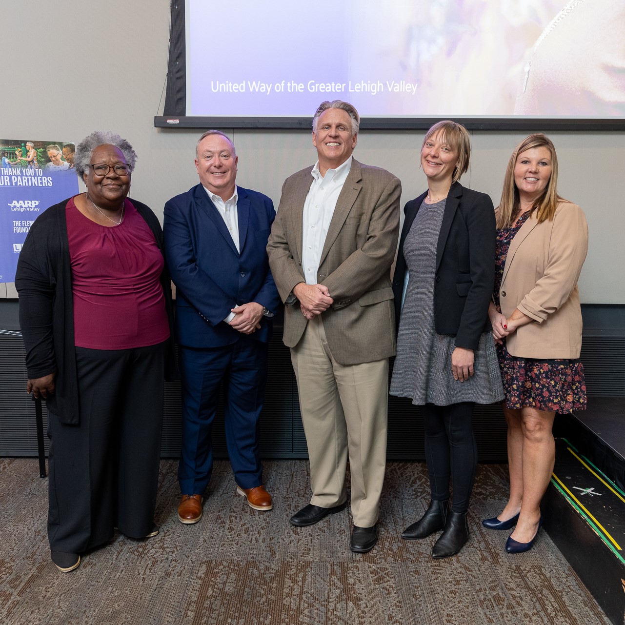 United Way's Carmen Bell and special guests at the Age-Friendly Lehigh Valley Conference